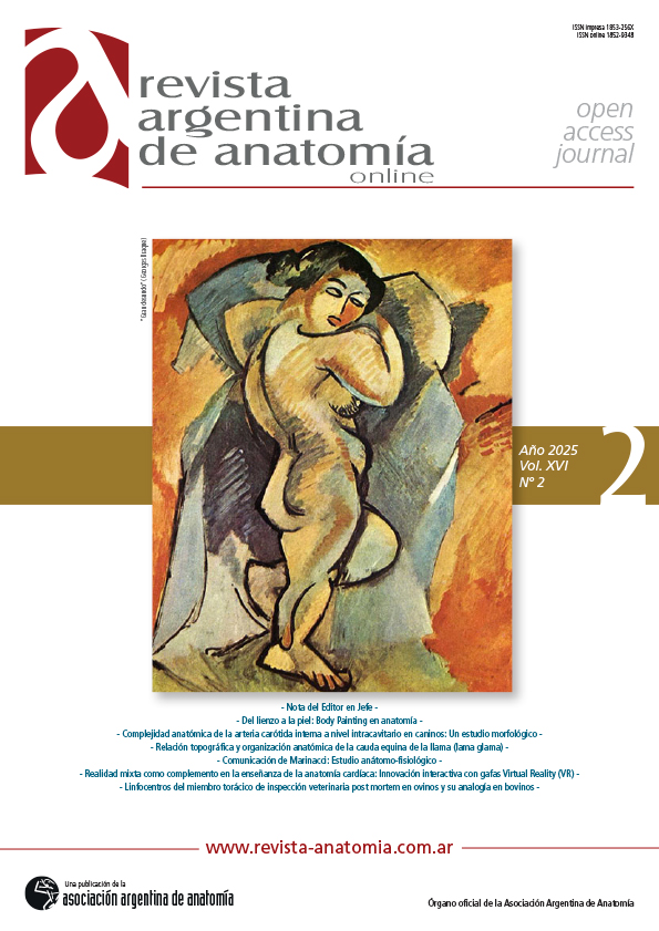 portada Revista Argentina de Anatomia Online 2023 Vol. XIV Nº 3